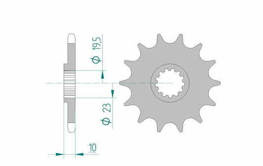 AFAM Stahl Standard Ritzel vorne - 520 15 Zähne für Suzuki RM 250