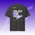 Bild in der Galerie öffnen, BYG Crew Box Tee „Enjoy the Ride“ Vintage Black, Rückenansicht
