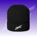 Bild in der Galerie öffnen, BYG Crew Ribbed Beanie Bio-Baumwolle Schwarz, Getragen-Look
