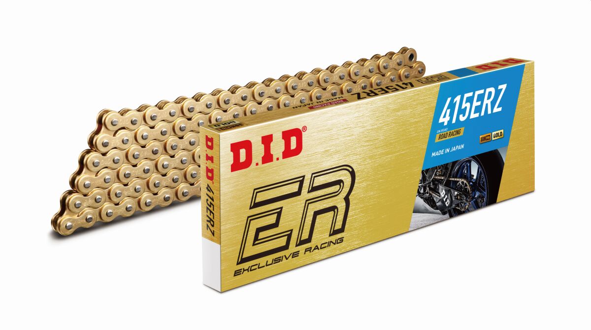 DID 415 ERZ Antriebskette – Racing ohne Dichtring – Gold – 130 Glieder – Clip