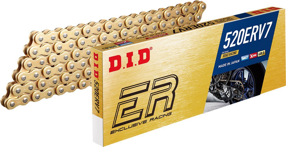 DID 520 ERV7 Antriebskette – X-Ring Motocross – Gold – 120 Glieder – Niete