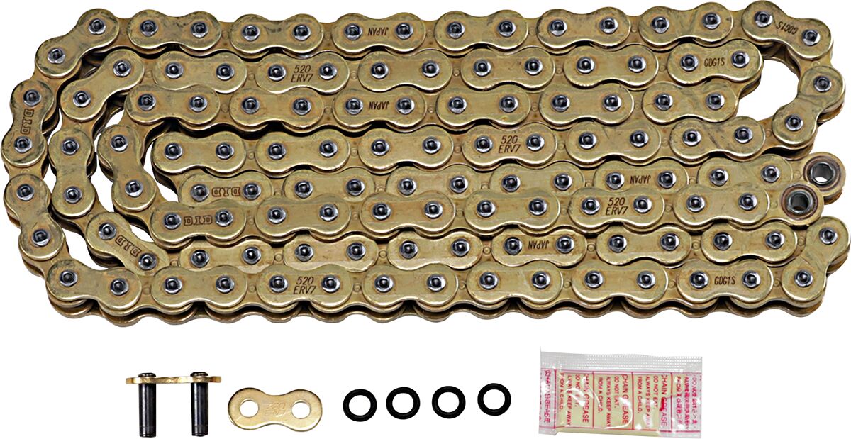 DID 520 ERV7 Antriebskette – X-Ring Motocross – Gold – 120 Glieder – Niete