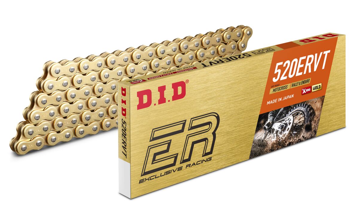 DID 520 ERVT Antriebskette – X-Ring Motocross – Gold – 112 Glieder – Clip