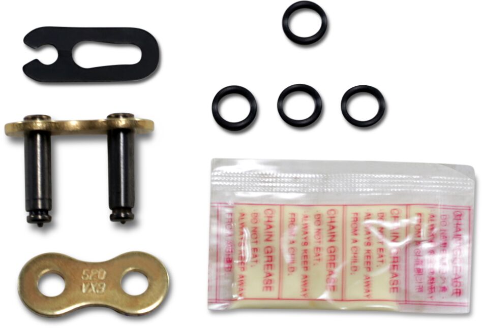 DID 520 VX3 Kettenschloss – X-Ring – Gold/Schwarz – Clip