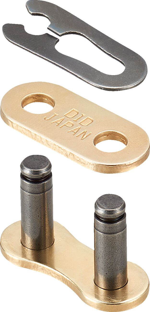 DID 520 MX Kettenschloss – Motocross ohne Dichtring – Gold/Schwarz – Clip