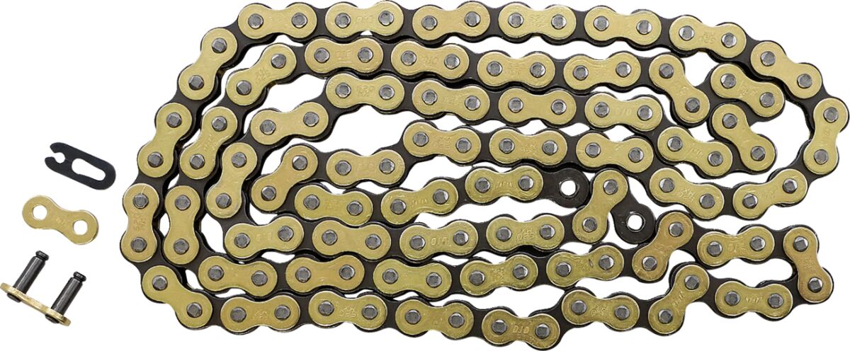 DID 520 MX Antriebskette – Motocross ohne Dichtring – Gold/Schwarz – 120 Glieder – Clip