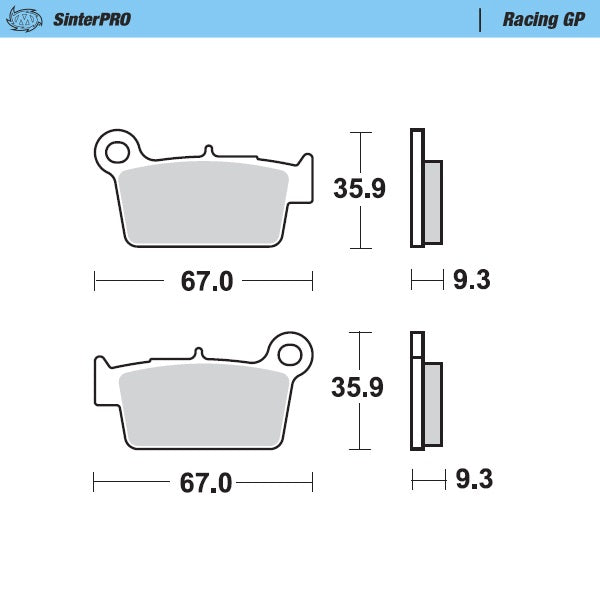 Moto Master — SinterPRO Bremsbelag Racing GP — Beta, Fantic, Kawasaki, Suzuki, Yamaha 2006-2026 (22 Modelle)