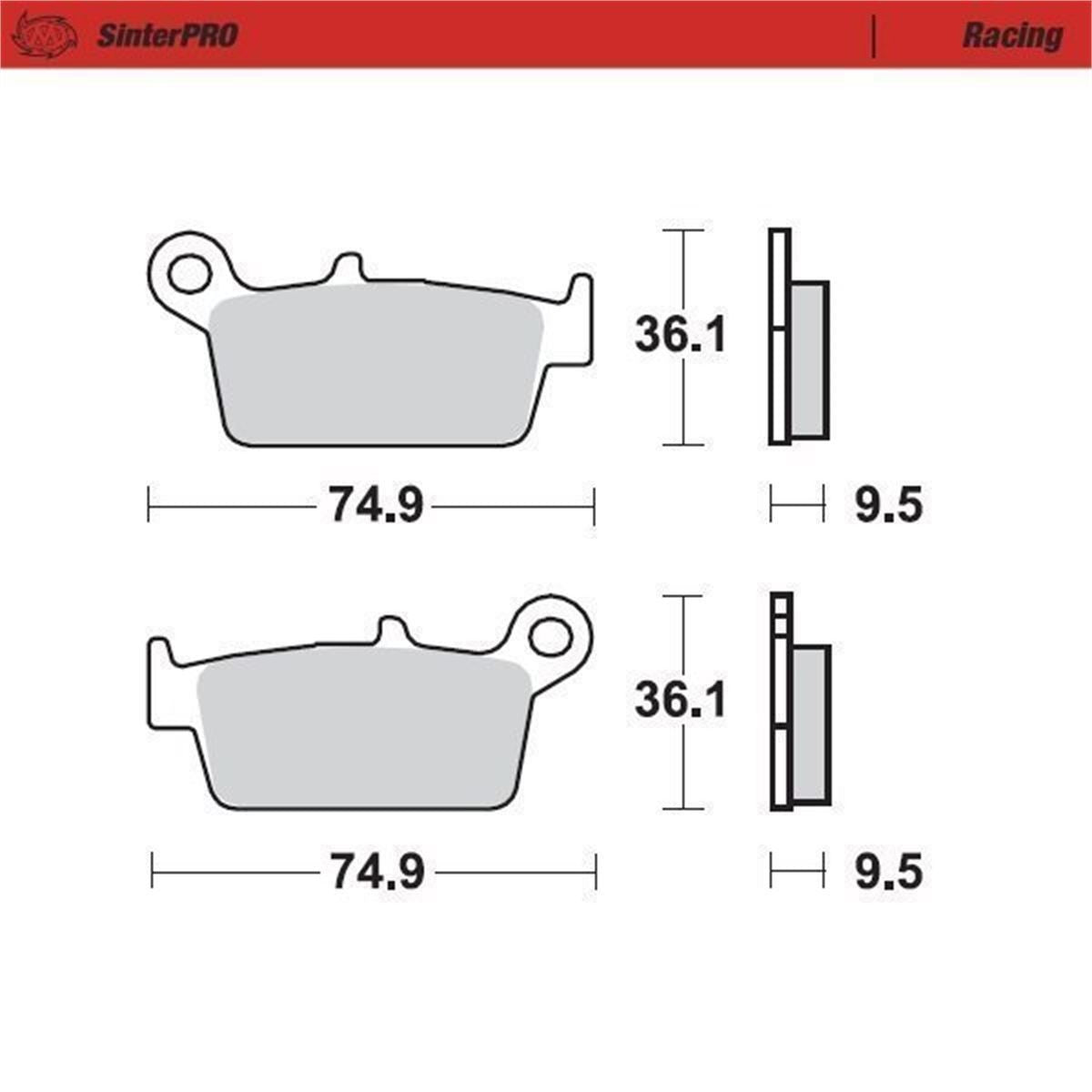 Moto Master — SinterPRO Bremsbelag Racing — GasGas, Honda, Kawasaki, Suzuki, Yamaha 1987-2012 (17 Modelle)