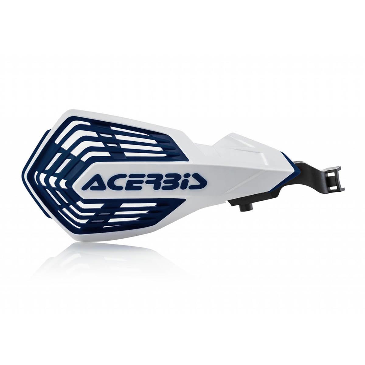 Acerbis — Handguards K-FUTURE — Ducati, GasGas, Husqvarna, KTM, Sherco, Triumph 2014-2027 (48 Modelle) – Weiß/Blau (dunkleres Blau)