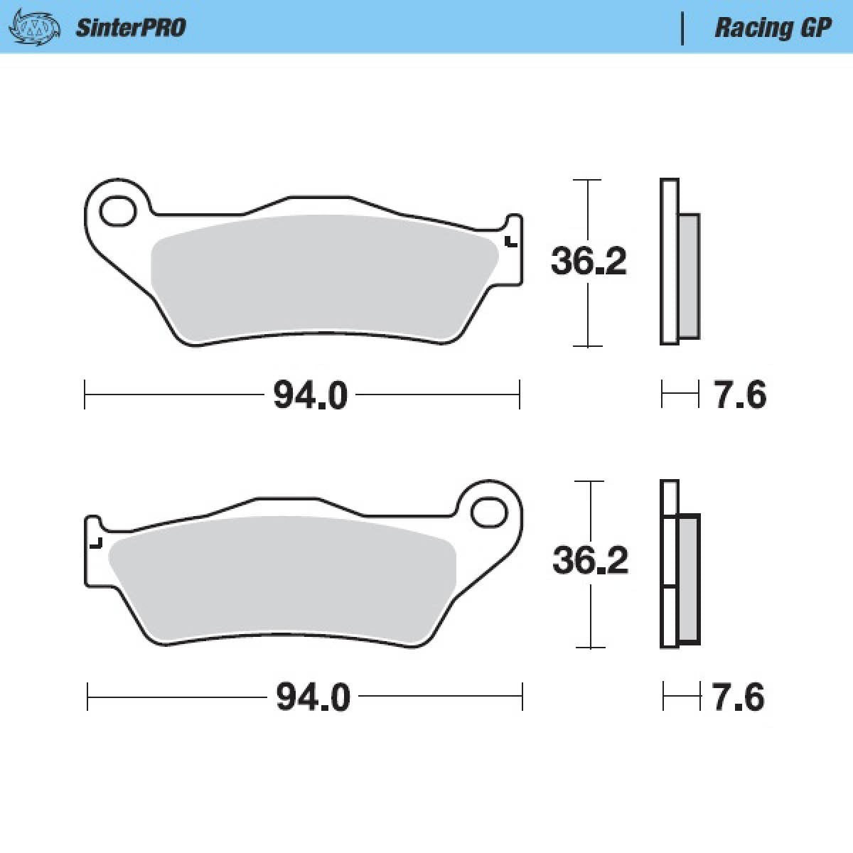 Moto Master — SinterPRO Bremsbelag Racing GP — Ducati, GasGas, Husaberg, Husqvarna, Kawasaki, KTM, Sherco, Triumph 2009-2026 (66 Modelle)