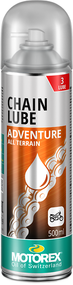 Motorex Chain Lube Adventure Weißes Kettenspray für Reiseenduros