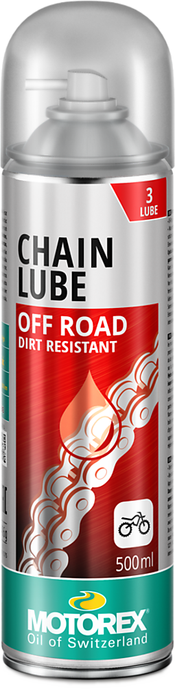Motorex Chain Lube Off Road Vollsynthetisches Kettenspray für Cross und Enduro, Pflegemittel