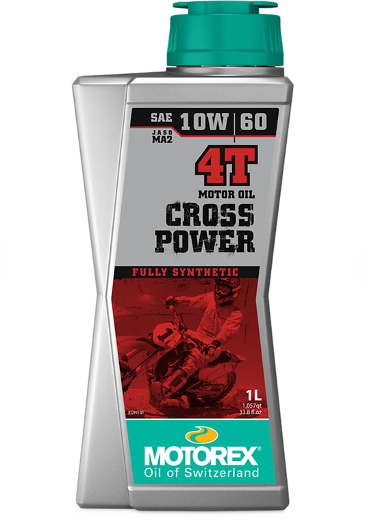 Motorex Cross Power 4T SAE 10W/60 MA2 Vollsynthetisches 4-Takt-Motoröl für Offroad