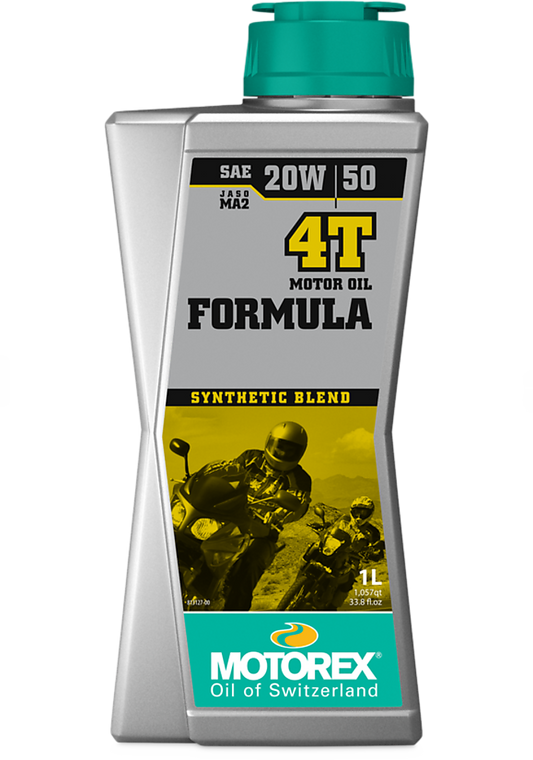 Motorex Formula 4T SAE 20W/50 HD MA2 Synthetisches 4-Takt-Motoröl für große Hubräume