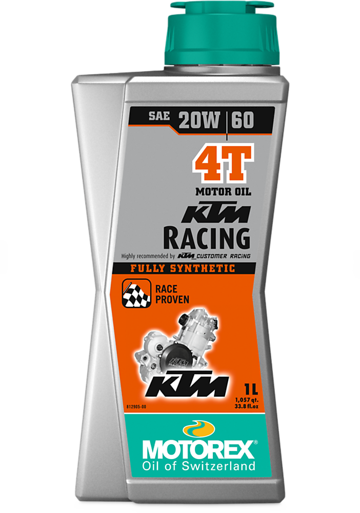 Motorex KTM Racing 4T SAE 20W/60 Vollsynthetisches Rennsportöl, mit KTM entwickelt, Motoröl