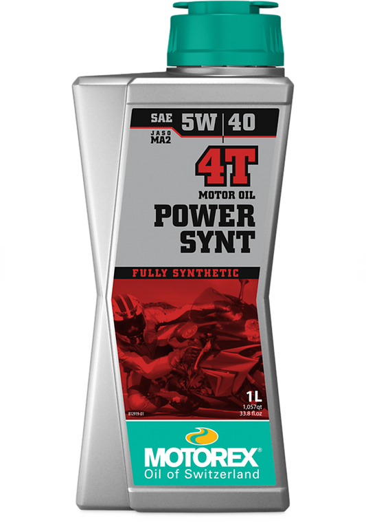 Motorex Power Synt 4T SAE 5W/40 MA2 Vollsynthetisches 4-Takt-Motoröl mit Kaltstartreserve