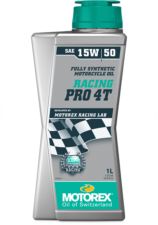 Motorex Racing Pro 4T SAE 15W/50 Vollsynthetisches Rennsportöl für Zwei- und Dreizylinder, Motoröl