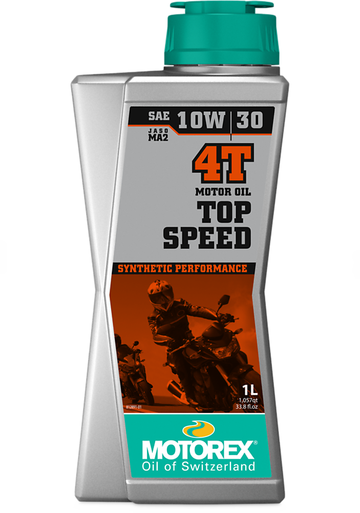 Motorex Top Speed 4T SAE 10W/30 MA2 Synthetisches 4-Takt-Motoröl, dünnflüssige Auslegung