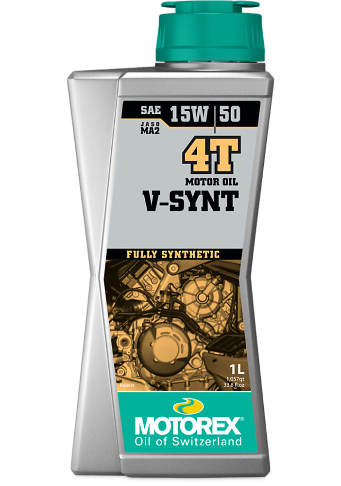 Motorex V-SYNT 4T SAE 15W/50 Vollsynthetisches Motoröl für V2- und V4-Motoren