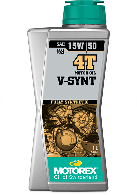 Motorex V-SYNT 4T SAE 15W/50 Vollsynthetisches Motoröl für V2- und V4-Motoren