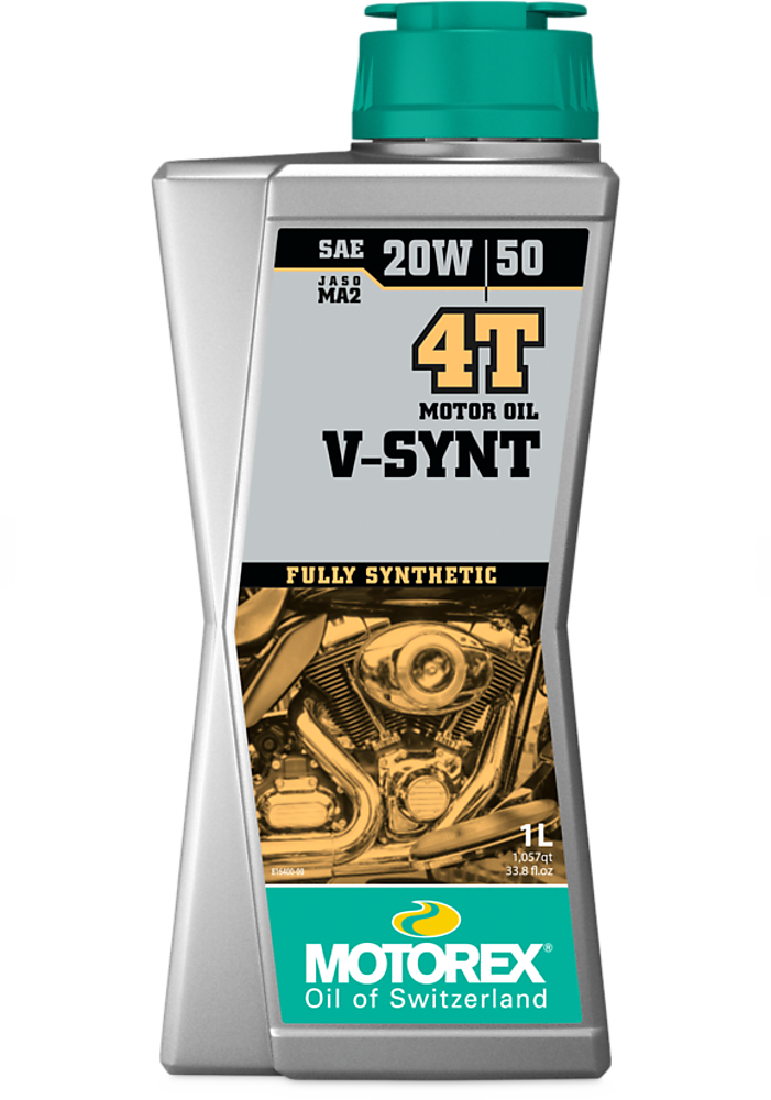 Motorex V-SYNT SAE 4T 20W/50 Vollsynthetisches Motoröl für großvolumige Twin-Motoren
