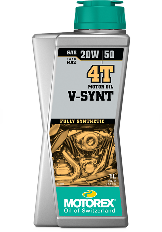 Motorex V-SYNT SAE 4T 20W/50 Vollsynthetisches Motoröl für großvolumige Twin-Motoren