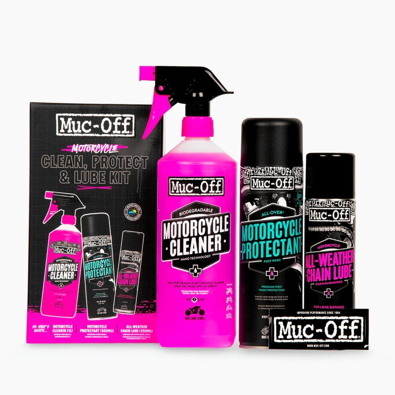 Muc-Off Motorrad Clean, Protect & Lube Kit, Reiniger