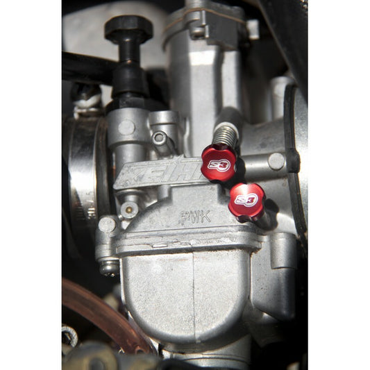 S3 Enduro Vergaser Einstellschrauben Leerlauf + Luft + Federn Rot - BL-698-R, Ansicht 2