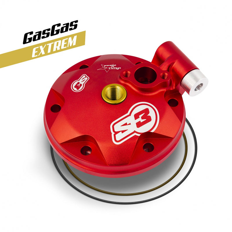 S3 Extreme Enduro Zylinderkopf & Einsatz-Kit Niedrige Kompression Rot Gas - XTR-EC-250-R