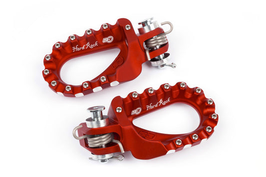 S3 Hard Rock Enduro Fußrasten Aluminium rot - ESK-494-R