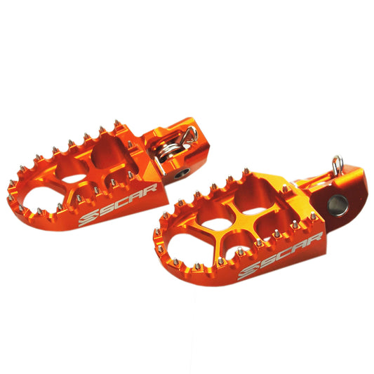 Scar Racing Fußraste Scar Evolution Orange, Fußrasten