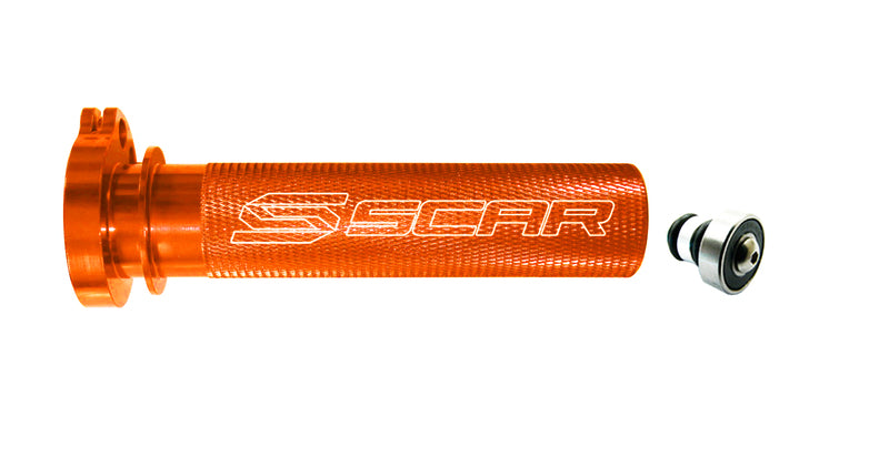 Scar Racing Gasgriffhülse Aluminium mit Kugellager orange, Griffe