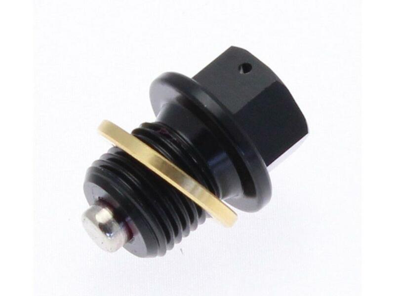 Tecnium Magnetische Ablassschraube, Aluminium schwarz M12x1,25x14 891637, Motorteile