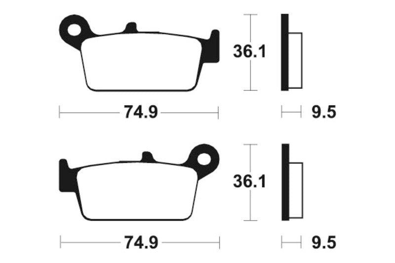 Tecnium MX/ATV Sintermetall Bremsbeläge MO104