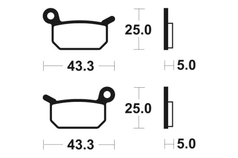 Tecnium MX/ATV Sintermetall Bremsbeläge MO294