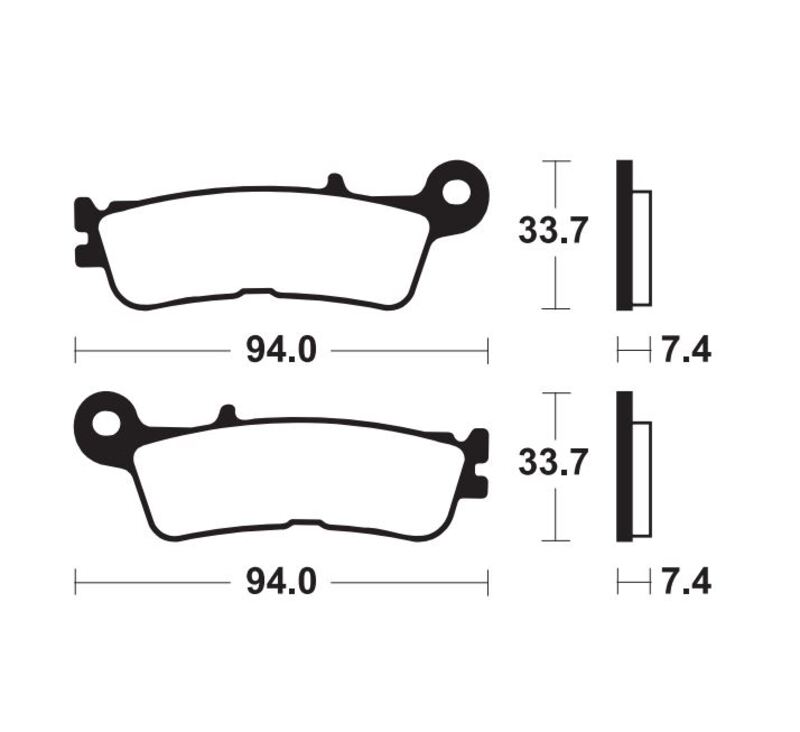Tecnium MX/ATV Sintermetall Bremsbeläge MOR465