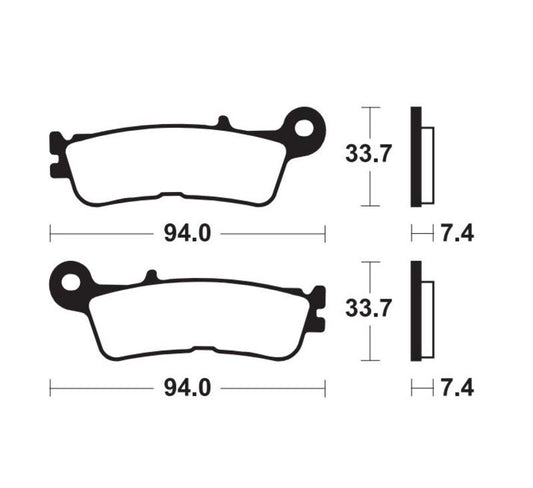Tecnium MX/ATV Sintermetall Bremsbeläge MOR465