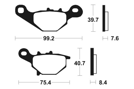 Tecnium MX/ATV Sintermetall Bremsbeläge Suzuki RM 85 2002-2004 (382024)