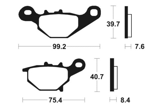 Tecnium MX/ATV Sintermetall Bremsbeläge Suzuki RM 85 2005-2023