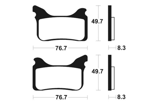 Tecnium Racing MX/ATV Sintermetall Bremsbeläge KTM 450 SMR 2004-2006