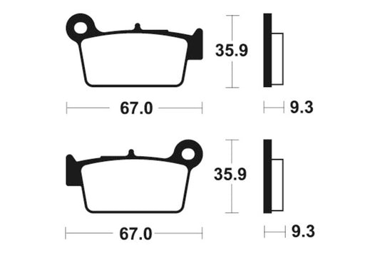 Tecnium Racing MX/ATV Sintermetall Bremsbeläge MOR290