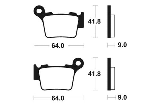 Tecnium Racing MX/ATV Sintermetall Bremsbeläge MOR291