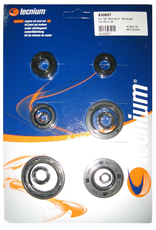 Tecnium Satz Motor-Simmerringe Yamaha YZ 125 2001-2004, Dichtungssatz