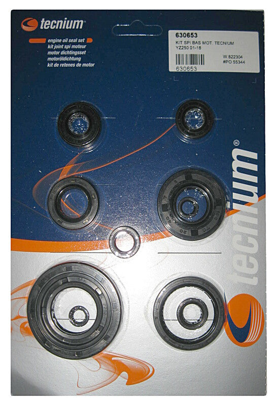 Tecnium Satz Motor-Simmerringe Yamaha YZ 250 2001-2008, Dichtungssatz