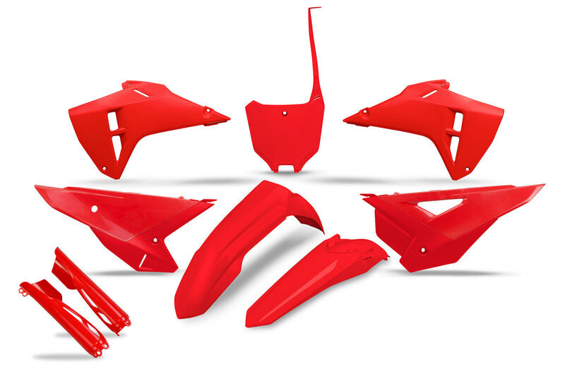 UFO Komplett-Plastik-Kit mit Gabelprotektoren Rot, Kunststoffteil