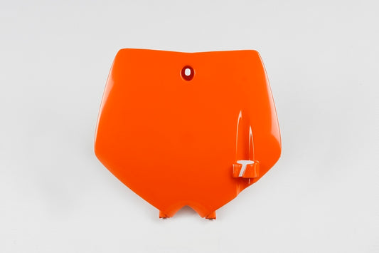 UFO Startnummernschild vorne KTM Orange für KTM 65 SX, UF3071-127, Startnummerntafel