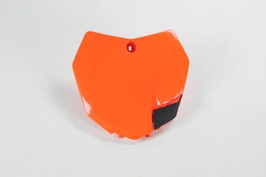 UFO Startnummernschild vorne Orange KTM UF4051-127, Startnummerntafel
