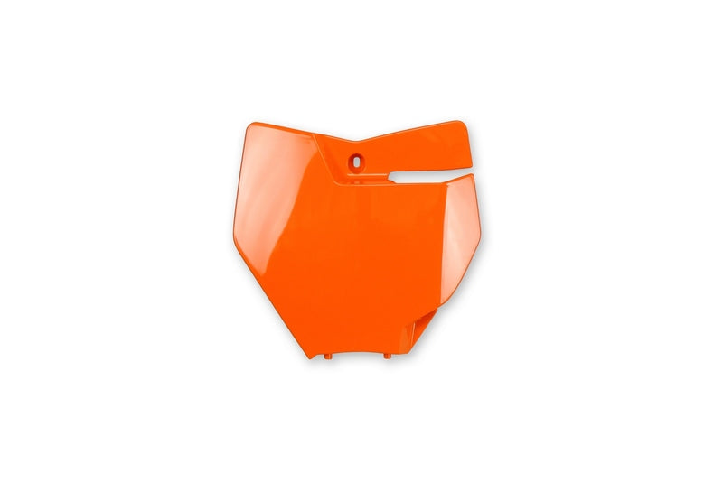 UFO Startnummernschild vorne Orange KTM UF4063-127, Startnummerntafel