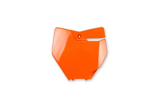 UFO Startnummernschild vorne Orange KTM UF4063-127, Startnummerntafel