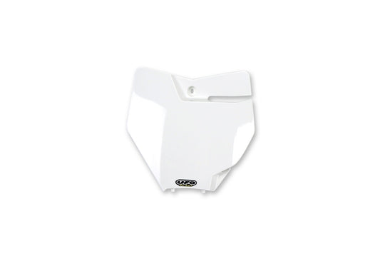 UFO Startnummernschild vorne weiß KTMSX125/150 & SX-F, Startnummerntafel